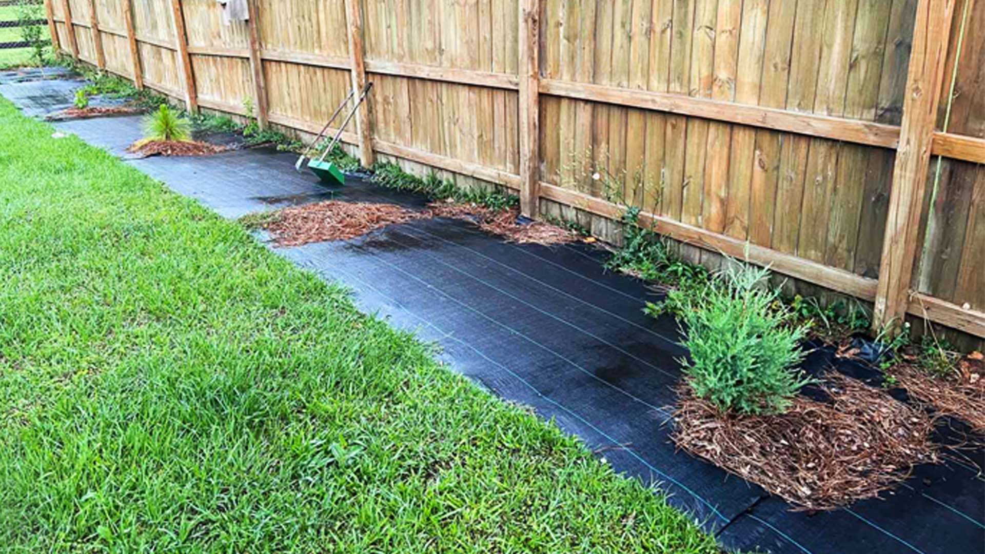 Weed Barrier Installation example 1